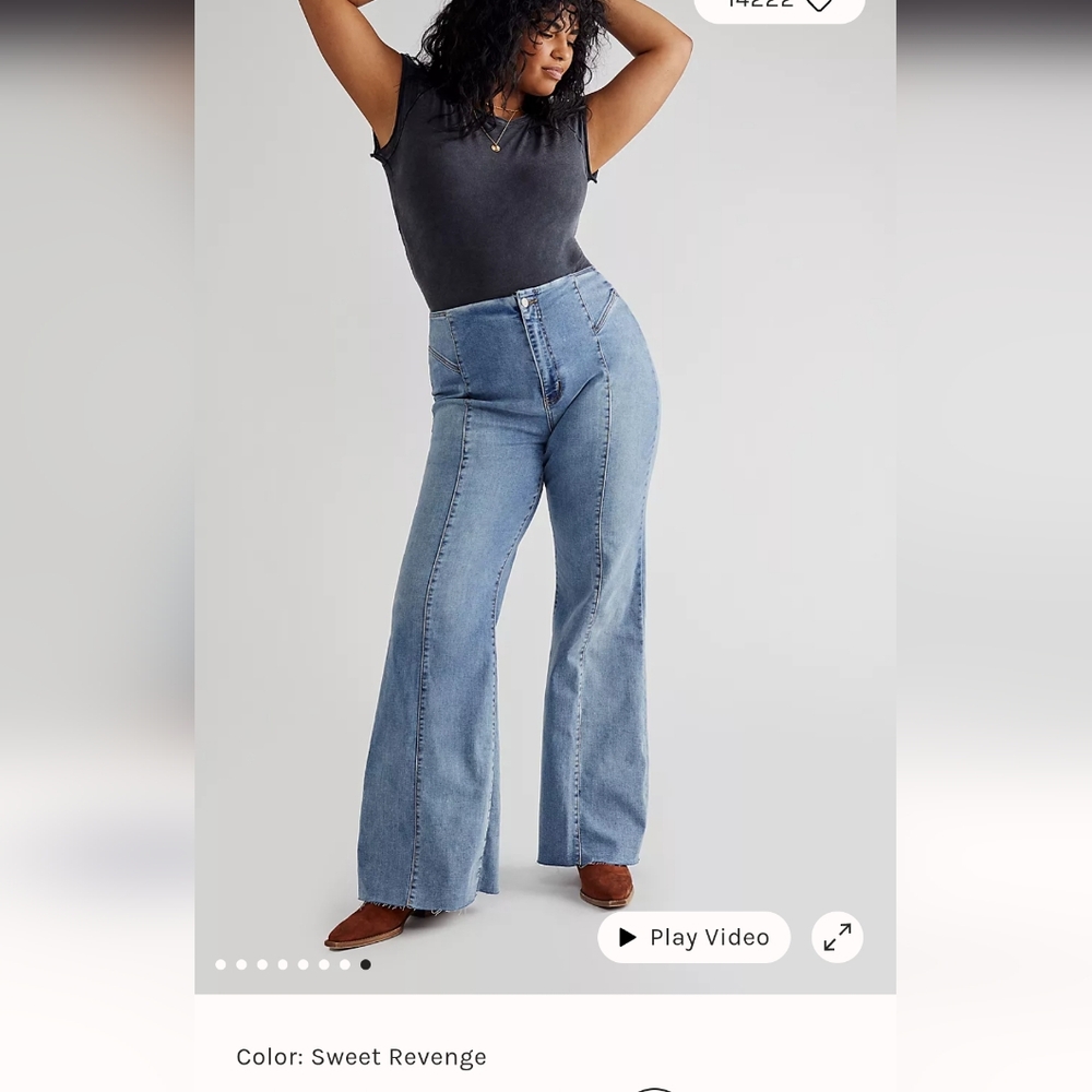 Free People CRVY Wild Honey Denim